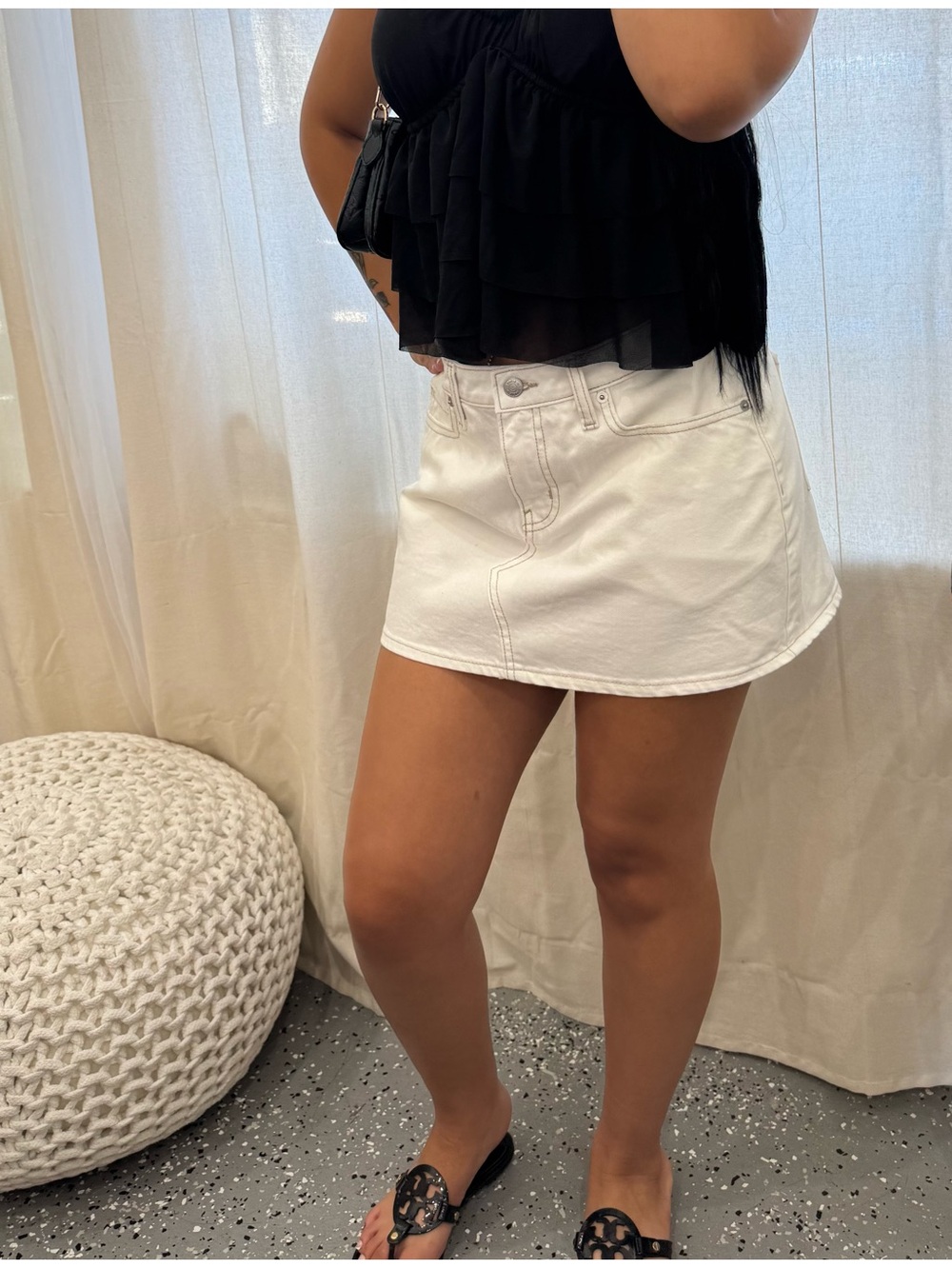 wild fable White Denim Mini Skirt